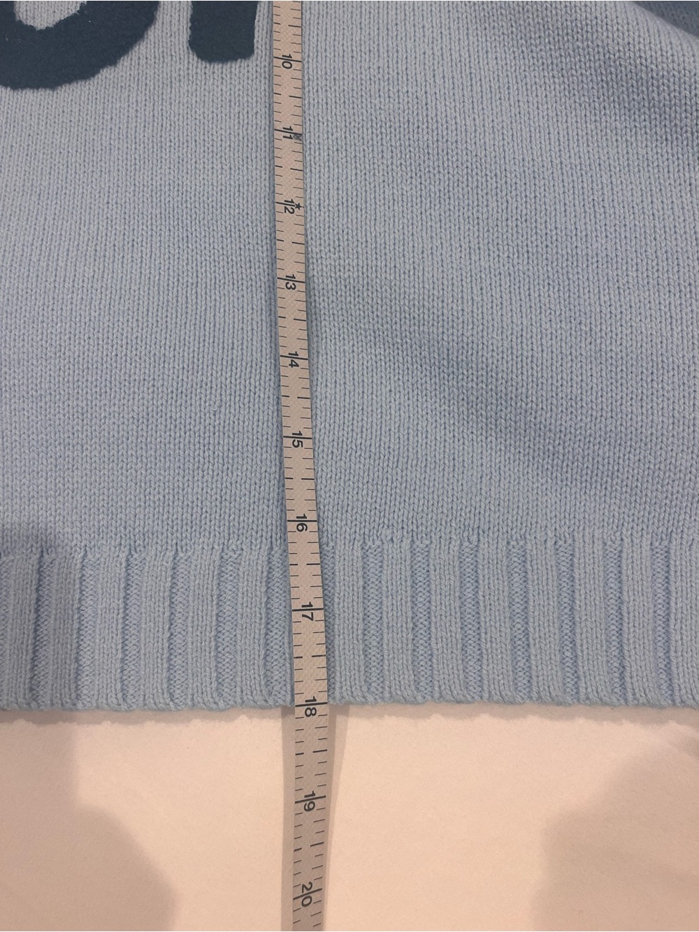 Sincerely Jules OUI Sweater Size XS Cropped French Blue NWT Boxy - Picture 8 of 9